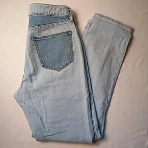 Pacsun Jeans Size 25/2 Patchwork Denim Mom Jeans High Rise Tapered Leg Cotton